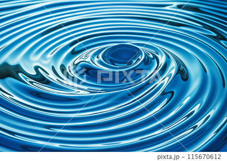 Blue water ripples. 115670612