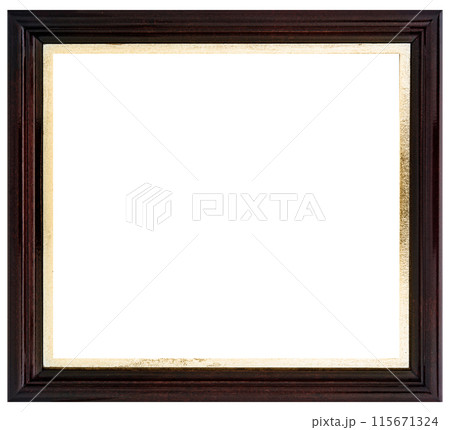 Antique Golden Brown Classic Old Vintage Wooden Rectangle ornate mockup canvas frame isolated on white Antique Golden Brown Classic Old Vintage Wooden Rectangle ornate mockup canvas frame isolated on white 115671324