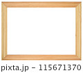 Antique Golden Brown Classic Old Vintage Wooden Rectangle ornate mockup canvas frame isolated on white 115671370