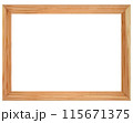 Antique Golden Brown Classic Old Vintage Wooden Rectangle ornate mockup canvas frame isolated on white 115671375