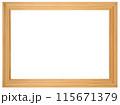 Antique Golden Brown Classic Old Vintage Wooden Rectangle ornate mockup canvas frame isolated on white 115671379