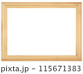 Antique Golden Brown Classic Old Vintage Wooden Rectangle ornate mockup canvas frame isolated on white 115671383
