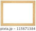 Antique Golden Brown Classic Old Vintage Wooden Rectangle ornate mockup canvas frame isolated on white 115671384
