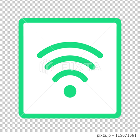 簡單的綠色 Wi-Fi 標誌 簡單的綠色 Wi-Fi 標誌 115671661
