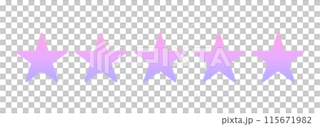 粉紅色漸層 | 5 星標記 115671982