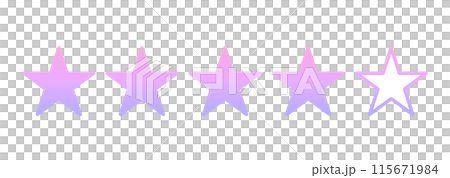 粉紅色漸層|4星標記 115671984