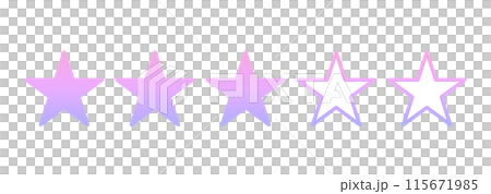 粉紅色漸層 | 3 星標記 115671985