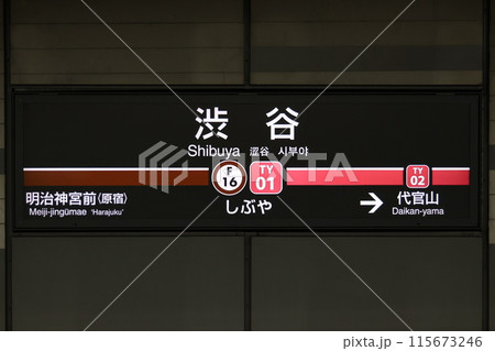 渋谷駅駅名標 115673246