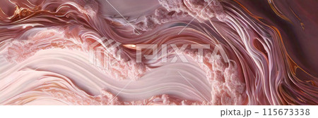 Panoramic abstract swirl design in pink huesのイラスト素材 [115673338] - PIXTA