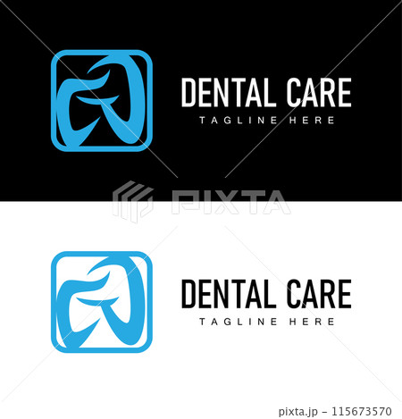 Dental health logo design caring for teeth illustrator template Dental health logo design caring for teeth illustrator template 115673570