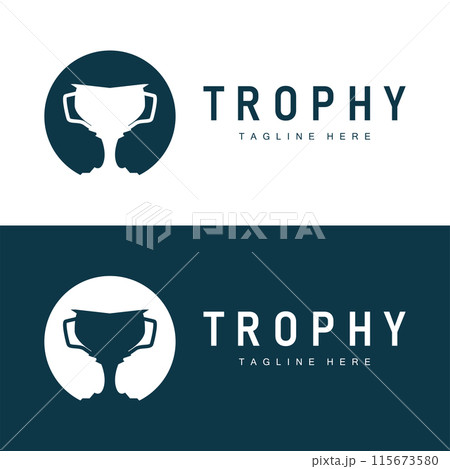 Championship Cup Trophy Logo Illustration Award Winner Template Design Championship Cup Trophy Logo Illustration Award Winner Template Design 115673580