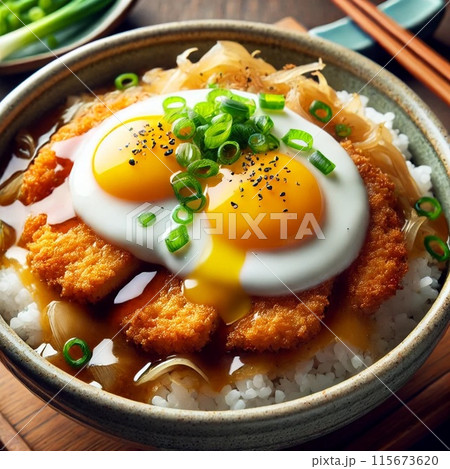 カツ丼オンザ目玉焼き 115673620