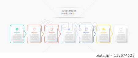 Infographic 7 options design elements for your business data. Vector Illustration. Infographic 7 options design elements for your business data. Vector Illustration. 115674525