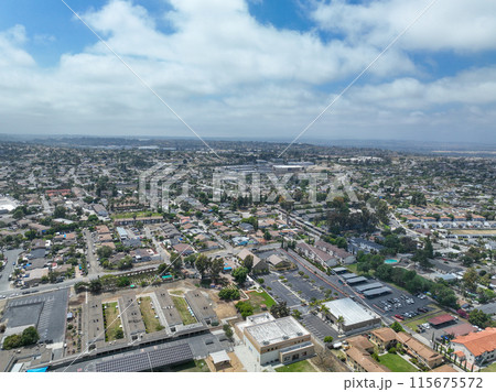 Aerial view of Vista, Carlsbad in North County of San Diego, California. USA Aerial view of Vista, Carlsbad in North County of San Diego, California. USA 115675572