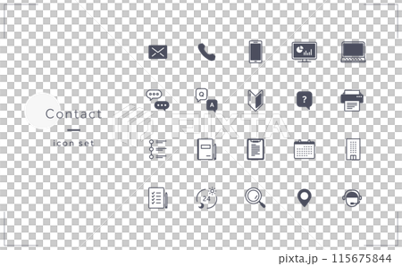 Business icon material set (inquiry edition) 115675844