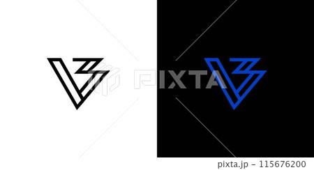 Modern and sophisticated V3 logo design 115676200