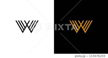 Modern and unique W logo design 115676203