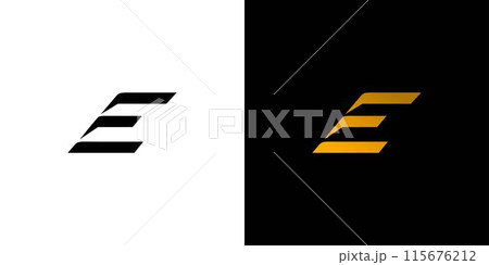 modern and strong letter E initials logo design modern and strong letter E initials logo design 115676212