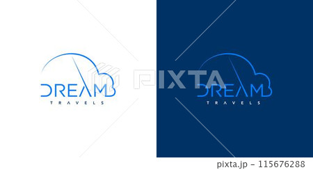 Unique and modern Dream travel logo design Unique and modern Dream travel logo design 115676288