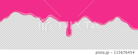 Realistic 3D dripping glossy pink chewing gum isolated on a transparent background Realistic 3D dripping glossy pink chewing gum isolated on a transparent background 115676454