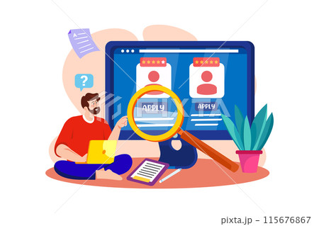 Job seekers search job boards and company websites for job opportunities. Job seekers search job boards and company websites for job opportunities. 115676867