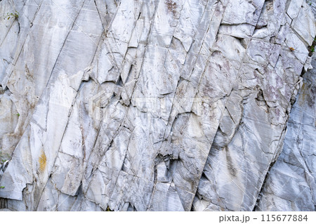 流紋岩　地表でマグマが急速に冷え固まって出来た火山岩　「節理」と呼ばれる割れ目 115677884