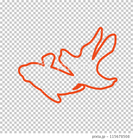 金魚のシルエットのイラスト 115678508