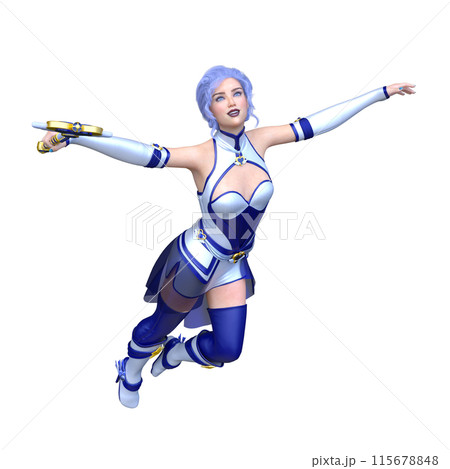 魔法の杖を持つ女性 115678848