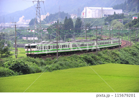 上越線 越後湯沢ー石打 JR東日本 115系 L5編成(新潟) 上越線 越後湯沢ー石打 JR東日本 115系 L5編成(新潟) 115679201