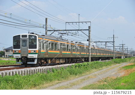 高崎線 行田ー熊谷 JR東日本 211系 A1編成(高崎) 高崎線 行田ー熊谷 JR東日本 211系 A1編成(高崎) 115679215