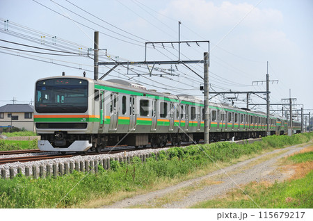 高崎線 行田ー熊谷 JR東日本 E231系1000番台 U539編成(小山) 高崎線 行田ー熊谷 JR東日本 E231系1000番台 U539編成(小山) 115679217
