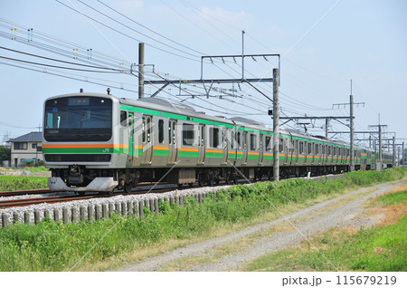 高崎線 行田ー熊谷 JR東日本 E231系1000番台 U587編成(小山) 高崎線 行田ー熊谷 JR東日本 E231系1000番台 U587編成(小山) 115679219