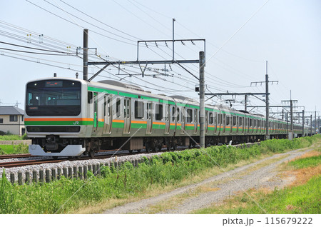高崎線　行田ー熊谷　JR東日本　E231系1000番台　S-04編成（国府津） 115679222