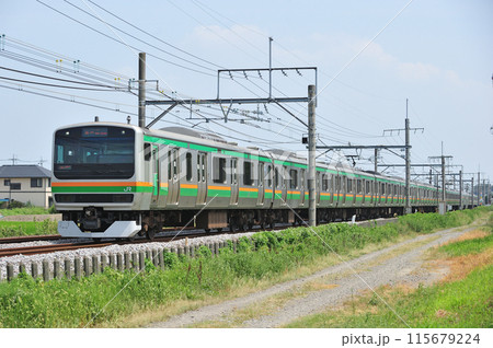 高崎線 行田ー熊谷 JR東日本 E231系1000番台 S-22編成(国府津) 高崎線 行田ー熊谷 JR東日本 E231系1000番台 S-22編成(国府津) 115679224