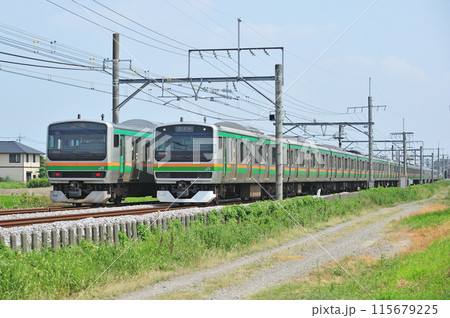 高崎線　行田ー熊谷　JR東日本　E231系1000番台　S-22編成　S-25編成（国府津） 115679225