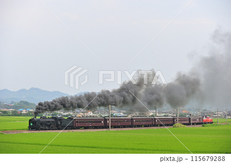 信越本線　安中ー磯部　JR東日本　C61-20＋旧客＋DD51-842　SLレトロ碓氷 115679288