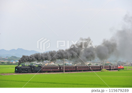 信越本線　安中ー磯部　JR東日本　C61-20＋旧客＋DD51-842　SLレトロ碓氷 115679289