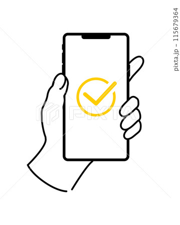 スマホを持つ手 02 115679364