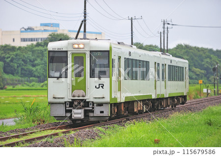 八高線　用土ー児玉　JR東日本　キハ111-207＋キハ112-207（高崎） 115679586