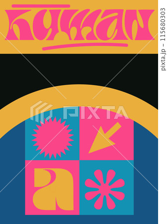 retro pop classic poster design 115680303