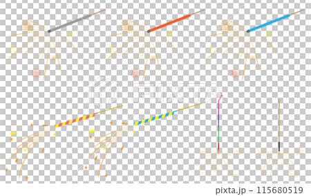 色々な手持ち花火 115680519