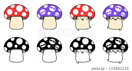 キノコのイラストセット 115681218