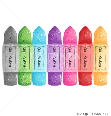 Set of school supplies. Flat illustration in hand drawn style. Back to school Set of school supplies. Flat illustration in hand drawn style. Back to school 115681475