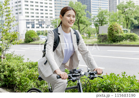 通勤 女性 自転車 通勤 女性 自転車 115683190