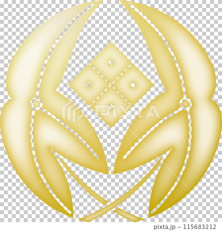 Family crest: Embracing iris with four eyes [gold] 115683212