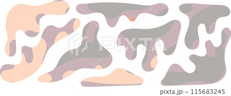Freeform blob shapes. Abstracts amoeba shapes, freeform organic elements. 115683245