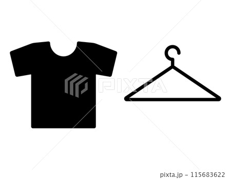 Tシャツ ハンガー アイコン Tシャツ ハンガー アイコン 115683622