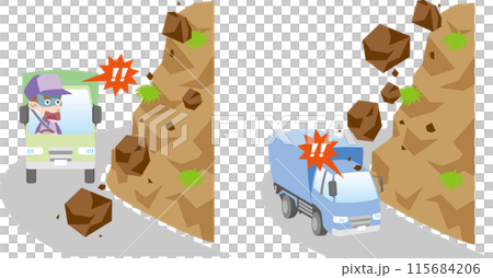 Traffic Safety (Natural disasters (disasters) on roads, cliff collapses, landslides, truck drivers) 115684206