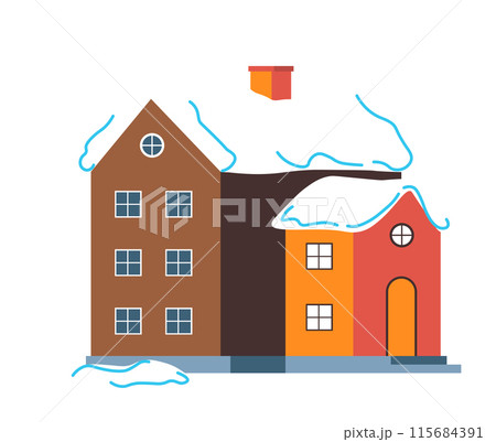 Large House with Snow vector 115684391