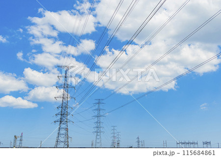 新幹線　送電線　鉄塔 115684861